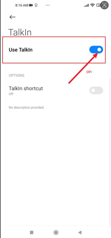 Confirm accessibility ON
